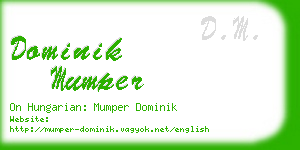 dominik mumper business card